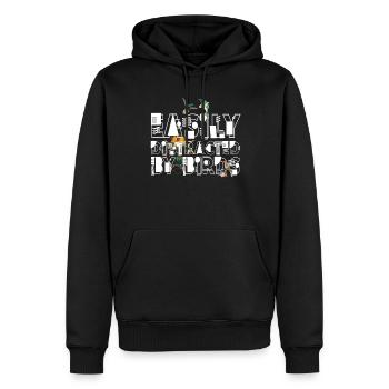 Facilement distrait par les oiseaux Amateur d’oiseaux - Sweat à capuche Premium bio Homme - noir - Devant - Nico (187cm)