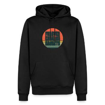Forever Chasing Sunsets Vacances d’été rétro - Sweat à capuche Premium bio Homme - noir - Devant - Nico (187cm)