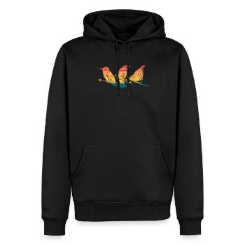 Vogelbeobachtung Vogelbeobachter Ornithologe Vogelliebhaber - Männer Premium Bio Hoodie - Schwarz - Vorne - Nico (187cm)