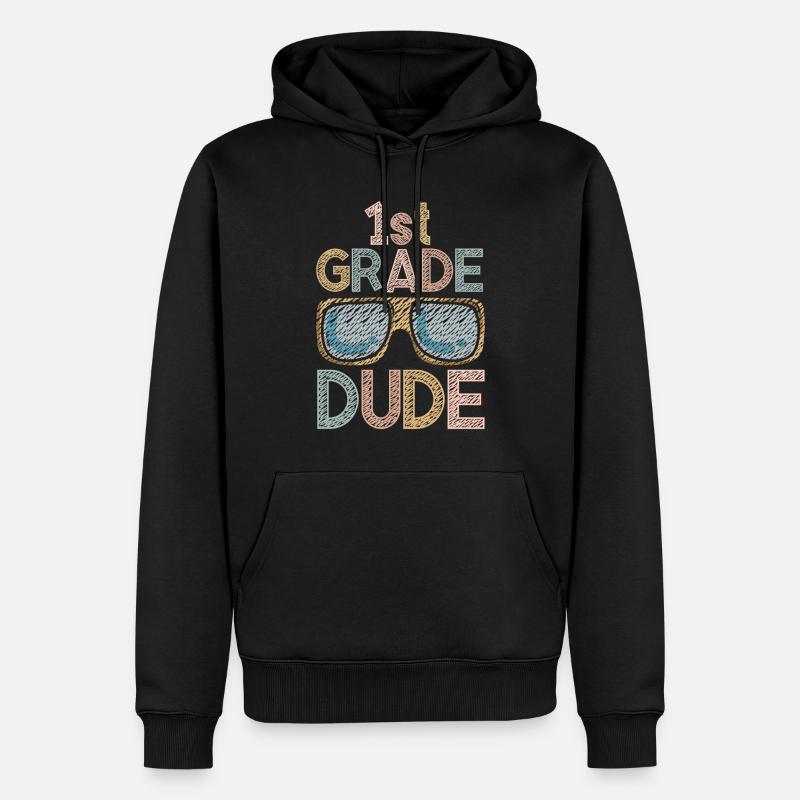 Kindergärtnerin Lustige Studentin 1. Abschluss - Männer Premium Bio Hoodie - Schwarz
