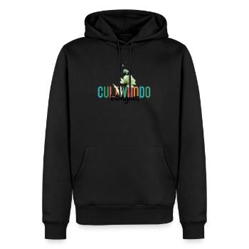 Cultivando Bilingües Spanischlehrer Bekleidung - Männer Premium Bio Hoodie - Schwarz - Vorne - Nico (187cm)