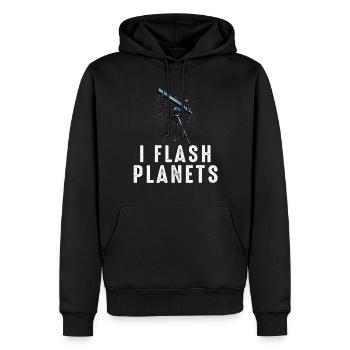 Space Photography Stargazing Telescope Astronomy - Men’s Premium Organic Hoodie - black - Front - Nico (187cm)