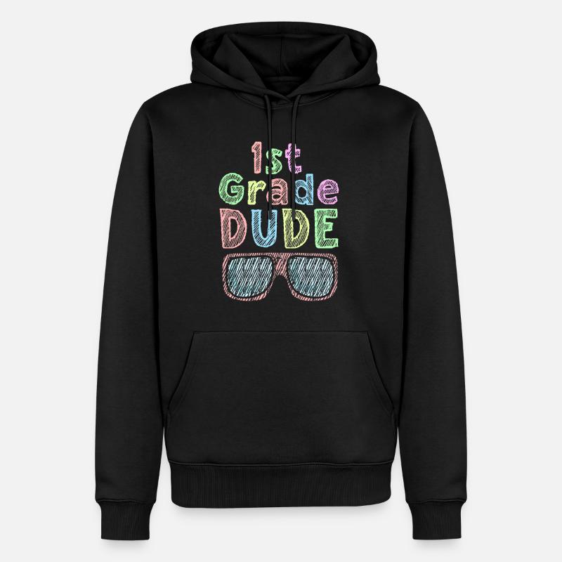 Kindergärtnerin Lustige Studentin 1. Abschluss - Männer Premium Bio Hoodie - Schwarz