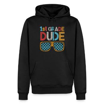 Professeur de maternelle Drôle Étudiant 1er Diplôme - Sweat à capuche Premium bio Homme - noir - Devant - Nico (187cm)