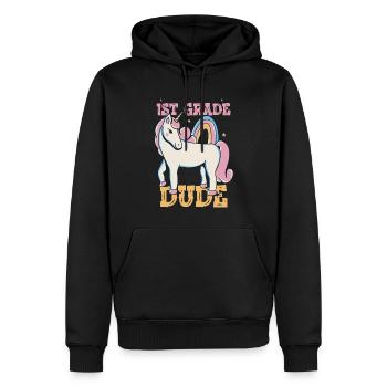 Professeur de maternelle Drôle Étudiant 1er Diplôme - Sweat à capuche Premium bio Homme - noir - Devant - Nico (187cm)