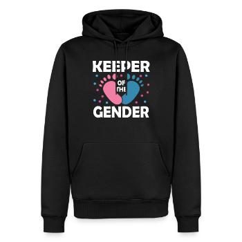 Hüter des Geschlechts - Männer Premium Bio Hoodie - Schwarz - Vorne - Nico (187cm)