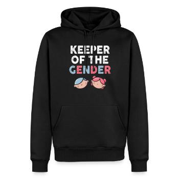 Hüter des Geschlechts - Männer Premium Bio Hoodie - Schwarz - Vorne - Nico (187cm)
