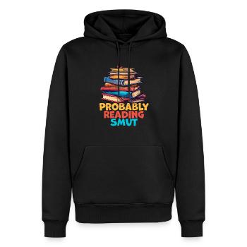 Wahrscheinlich Smut lesen Vintage-Bücher Schmutz - Männer Premium Bio Hoodie - Schwarz - Vorne - Nico (187cm)