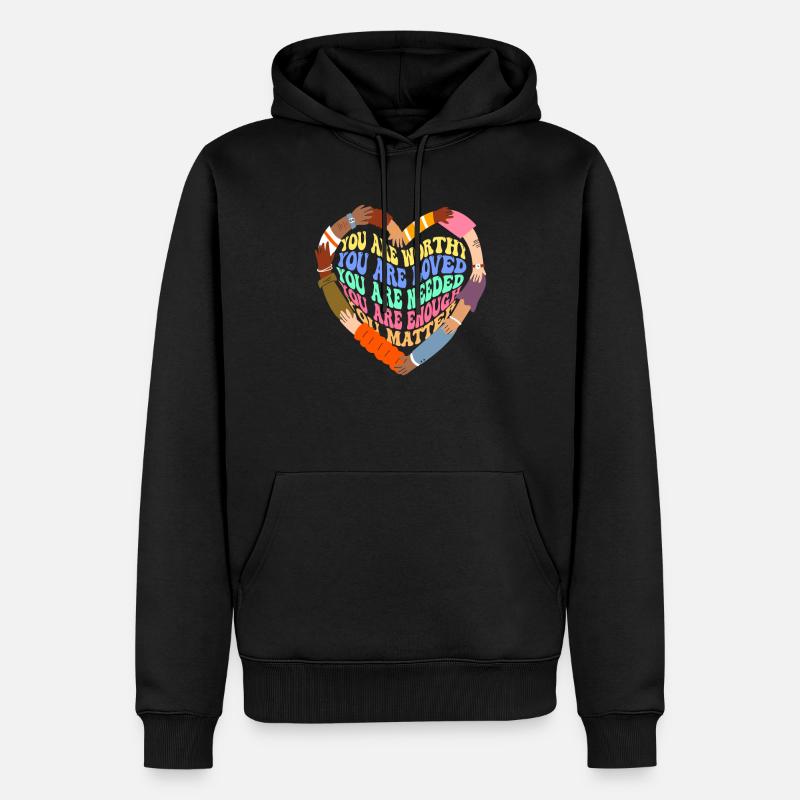 Dépression et conscience bipolaire : - Sweat à capuche Premium bio Homme - noir