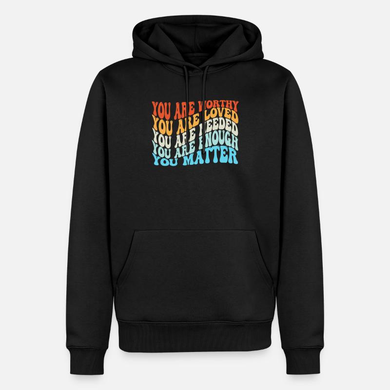 Dépression et conscience bipolaire : - Sweat à capuche Premium bio Homme - noir