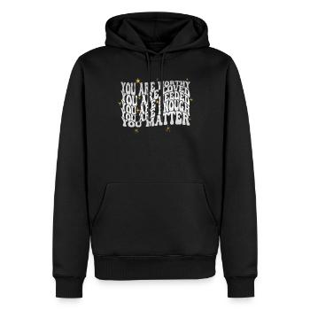 Depression und bipolares Bewusstsein: - Männer Premium Bio Hoodie - Schwarz - Vorne - Nico (187cm)