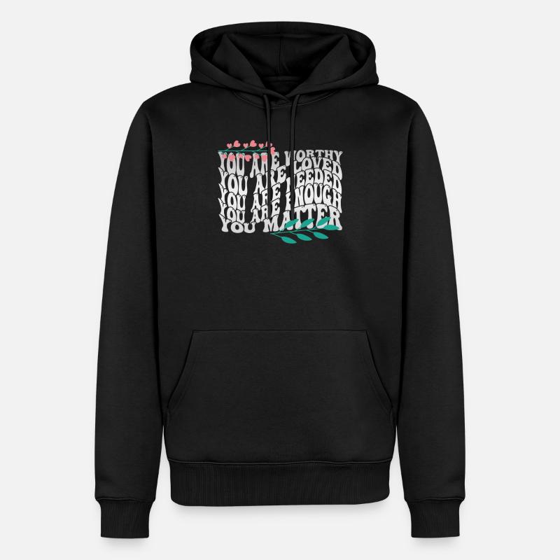 Dépression et conscience bipolaire : - Sweat à capuche Premium bio Homme - noir