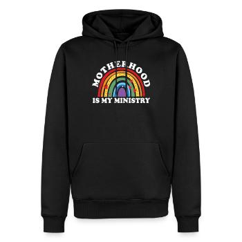 Mutterschaft ist mein Dienst - Männer Premium Bio Hoodie - Schwarz - Vorne - Nico (187cm)