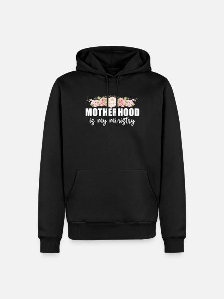 Mutterschaft ist mein Dienst - Männer Premium Bio Hoodie - Schwarz