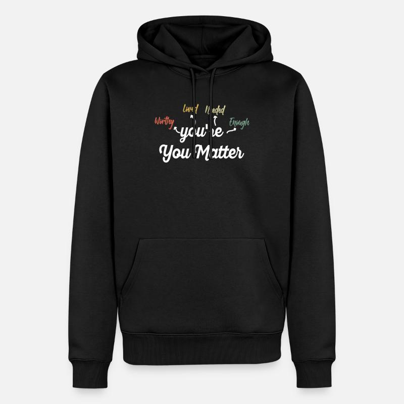 Dépression et conscience bipolaire : - Sweat à capuche Premium bio Homme - noir