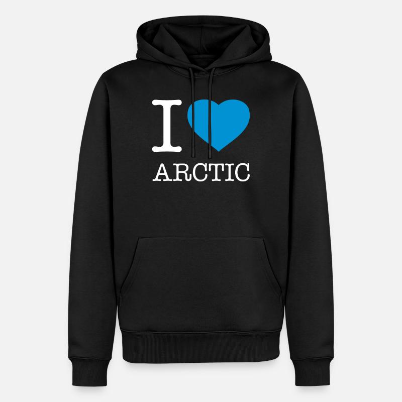 J’ADORE L’ARCTIQUE - Sweat à capuche Premium bio Homme - noir