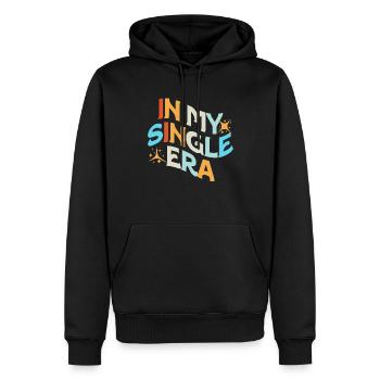 Humour drôle d’amour célibataire : le parfait - Sweat à capuche Premium bio Homme - noir - Devant - Nico (187cm)