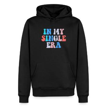 Humour drôle d’amour célibataire : le parfait - Sweat à capuche Premium bio Homme - noir - Devant - Nico (187cm)