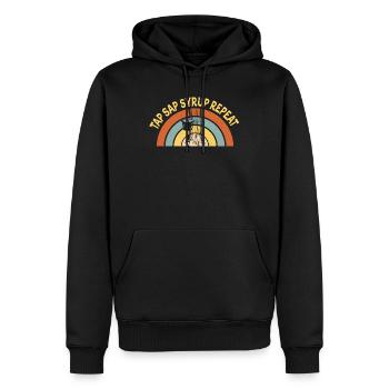 Maple Tree Essence Men Women Funny - Men’s Premium Organic Hoodie - black - Front - Nico (187cm)