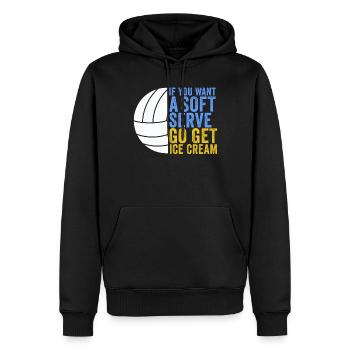 Si vous voulez une portion molle, procurez-vous de la crème glacée - Sweat à capuche Premium bio Homme - noir - Devant - Nico (187cm)