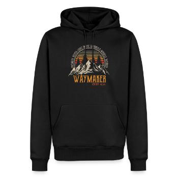 Waymaker Promise Keeper Faiseur de miracles - Sweat à capuche Premium bio Homme - noir - Devant - Nico (187cm)