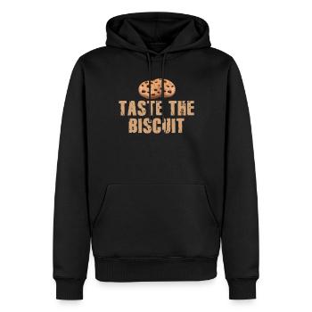 Goûtez le biscuit goûtez la bonté - Sweat à capuche Premium bio Homme - noir - Devant - Nico (187cm)