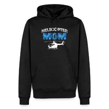 Helikopter Eltern Lustige Helikoptermutter - Männer Premium Bio Hoodie - Schwarz - Vorne - Nico (187cm)