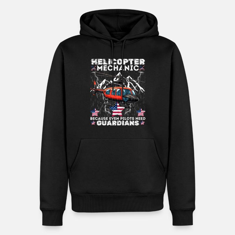 Mécanicien d’hélicoptère Guardian Pride - Sweat à capuche Premium bio Homme - noir