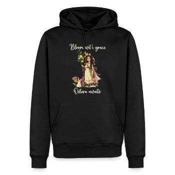 Ostara Witch Moon Eostre Printemps Oriental - Sweat à capuche Premium bio Homme - noir - Devant - Nico (187cm)