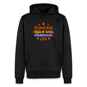 Pumpkin Spice Und Homeschool-Leben - Männer Premium Bio Hoodie - Schwarz - Vorne - Nico (187cm)