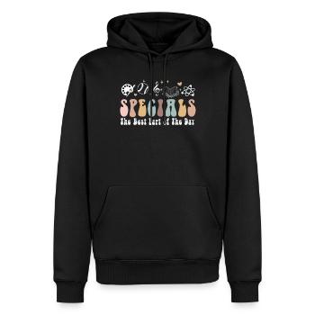 Spéciaux La meilleure partie de la journée - Sweat à capuche Premium bio Homme - noir - Devant - Nico (187cm)