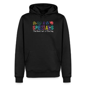 Spéciaux La meilleure partie de la journée - Sweat à capuche Premium bio Homme - noir - Devant - Nico (187cm)
