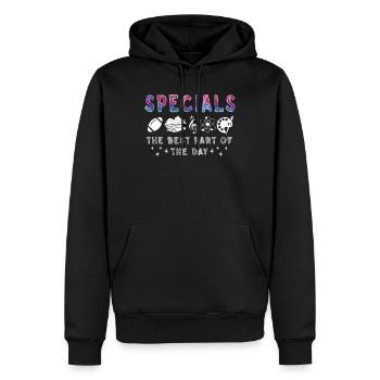 Spéciaux La meilleure partie de la journée - Sweat à capuche Premium bio Homme - noir - Devant - Nico (187cm)