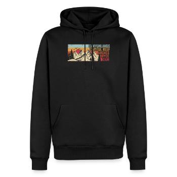 Explorez les montagnes des parcs nationaux de l’Utah - Sweat à capuche Premium bio Homme - noir - Devant - Nico (187cm)