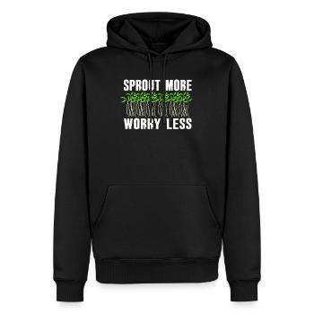 Jardinier Urbain Hommes Femmes Microgreens - Sweat à capuche Premium bio Homme - noir - Devant - Nico (187cm)