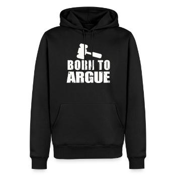 Né pour plaider Judge Advocate Attorney - Sweat à capuche Premium bio Homme - noir - Devant - Nico (187cm)