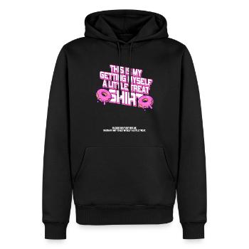 Cremiges Eisbecher-Dessert, mach mir keine Sorgen - Männer Premium Bio Hoodie - Schwarz - Vorne - Nico (187cm)