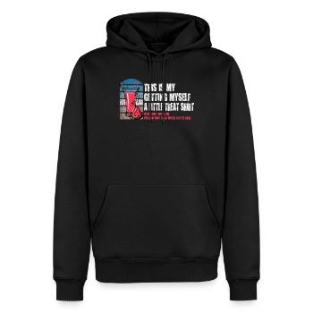 Dessert crémeux au sundae Ne me dérangez pas - Sweat à capuche Premium bio Homme - noir - Devant - Nico (187cm)