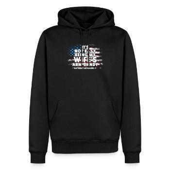 CE N’EST PAS FACILE D’ÊTRE LE BONBON DU BRAS DE MA FEMME - Sweat à capuche Premium bio Homme - noir - Devant - Nico (187cm)
