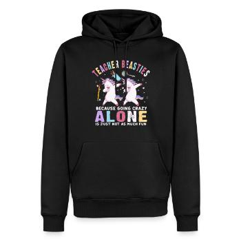 Les meilleurs amis des enseignants parce qu’ils deviennent fous - Sweat à capuche Premium bio Homme - noir - Devant - Nico (187cm)