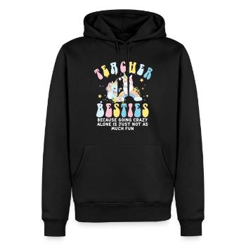 Les meilleurs amis des enseignants parce qu'ils deviennent fous - Sweat à capuche Premium bio Homme - noir - Devant - Nico (187cm)