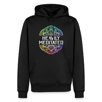 Stark meditiert - Männer Premium Bio Hoodie - Schwarz - Vorne - Nico (187cm)