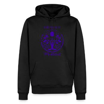 Stark meditiert - Männer Premium Bio Hoodie - Schwarz - Vorne - Nico (187cm)