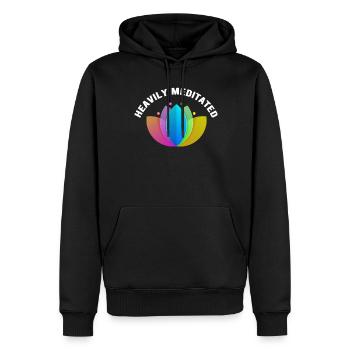 Stark meditiert - Männer Premium Bio Hoodie - Schwarz - Vorne - Nico (187cm)