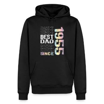 Bester Papa der Welt seit 1955 Vatertag - Männer Premium Bio Hoodie - Schwarz - Vorne - Nico (187cm)