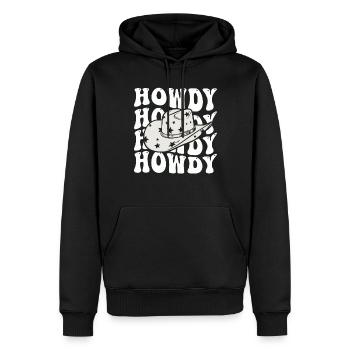 Western Country Texas Cowboyhut - Männer Premium Bio Hoodie - Schwarz - Vorne - Nico (187cm)