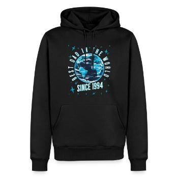 Bester Papa der Welt seit 1994 Vatertag - Männer Premium Bio Hoodie - Schwarz - Vorne - Nico (187cm)