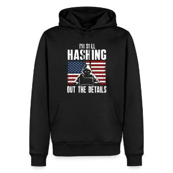 Expertise en cybersécurité des hackers éthiques - Sweat à capuche Premium bio Homme - noir - Devant - Nico (187cm)
