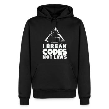 Expertise en cybersécurité des hackers éthiques - Sweat à capuche Premium bio Homme - noir - Devant - Nico (187cm)