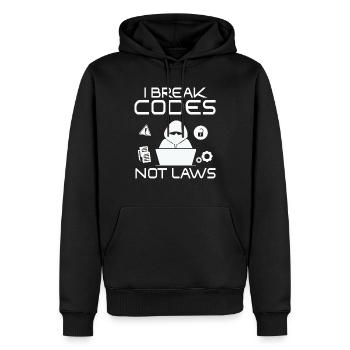 Expertise en cybersécurité des hackers éthiques - Sweat à capuche Premium bio Homme - noir - Devant - Nico (187cm)